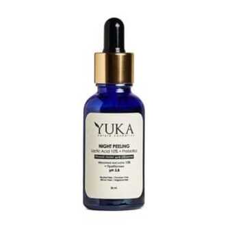 Нічний пілінг для обличчя Yuka Night Peeling з молочною кислотою 10 % та пребіотиками, 30 мл
