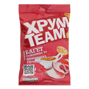 Сухарики ХрумTeam Багет Буженина та французська гірчиця, 55г
