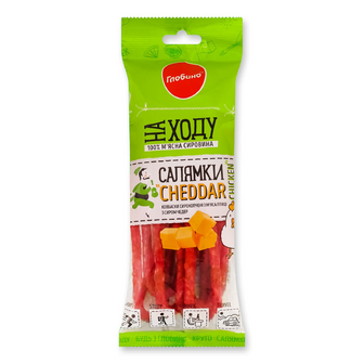 Ковбаски Глобино На ходу Салямки Cheddar Chicken с/к, 70г