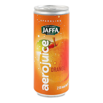 Нектар Jaffa Aerojuice апельсиновий газований пастеризований з/б, 250мл
