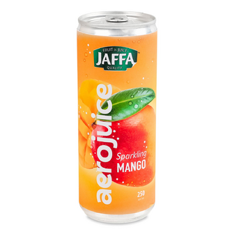 Нектар Jaffa Aerojuice з плодів манго газований пастеризований з/б, 250мл