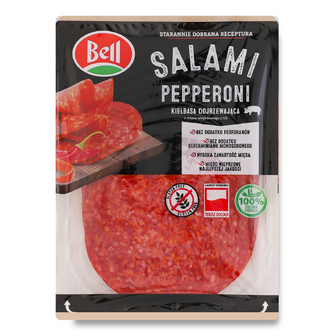 Ковбаса Bell Салямі Пепероні с/к в/ґ, нарізка, 100г