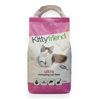 Наповнювач Kittyfriend Tizza бентонітовий, що комкується, 5кг