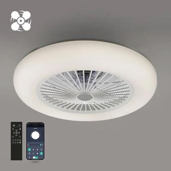 Світильник LED з вентилятором LUMINARIA FAN ONE 80W+35W R WHITE (з пультом)