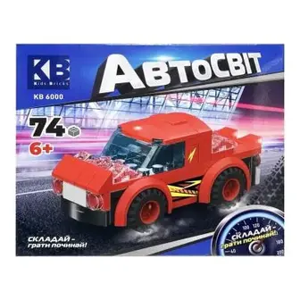 Дитячий конструктор-машинка Limo Toy KB 6000(Red)-UC від 6 років, 74 деталі