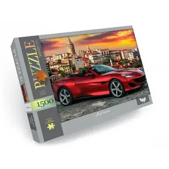 Пазл класичний "Червоне авто" Danko Toys C1500-04-10-UC 1500 елементів