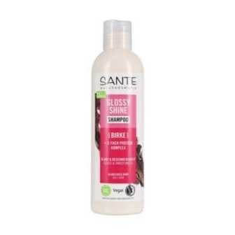 Шампунь Sante Glossy Shine Shampoo для блиску волосся, з протеїновим комплексом та березовим листям, 250 мл