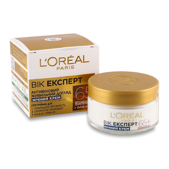 Крем для обличчя L'Oreal Вік Експерт олія камелії 65+ нічний, 50мл