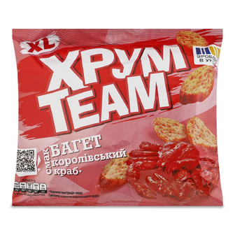 Сухарики ХрумTeam Багет Королівський краб, 90г