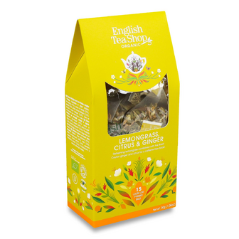 Чай трав'яний English Tea Shop лемонграс-імбир-цитрус органічний, 15*2г