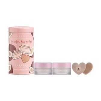 Подарунковий набір для догляду за губами NCLA BEAUTY All Natural Lip Treatment Duo Кокос та ваніль (скраб, 15 мл + бальзам, 10 мл + щіточка)