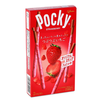 Палички-соломка Pocky в шоколаді зі шматочками полуниці, 55г