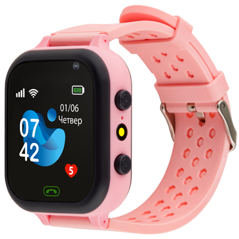 Дитячий годинник AmiGo GO009 Camera+LED WIFI Pink
