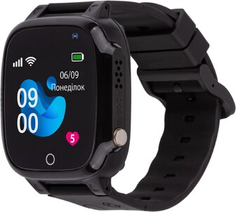 Дитячий годинник AmiGo GO008 Milky GPS WIFI Black