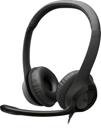 Гарнітура дротова Logitech H390 USB-C Midnight Black (981-001576)