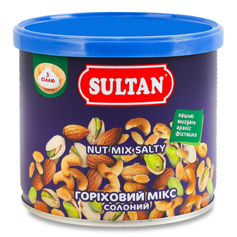 Мікс горіховий Sultan солоний з/б, 120г