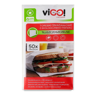 Пакети для сніданків viGO! паперові білі, 50шт