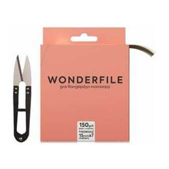Файл-стрічка для пилки Wonderfile 130*15 мм, 150 грит, з ножицями, 7 м (WFGN130/150)