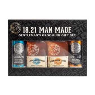 Подарунковий чоловічий набір 18.21 Man Made Gentleman's Grooming Gift Set, Absolute Mahogany & Noble Oud, 4*100 мл