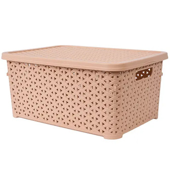 Кошик Diomedea з кришкою 34.5x24.5x15.5 см 10 л бежевий (К13-406)