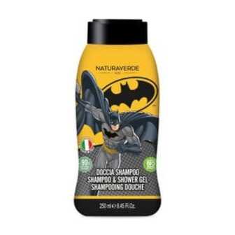 Дитячий гель для душу та шампунь Naturaverde Batman Shampoo & Shower Gel з органічним екстрактом зеленого чаю, 250 мл
