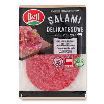 Ковбаса Bell Салямі Делікатесна с/к в/ґ нарізка, 100г