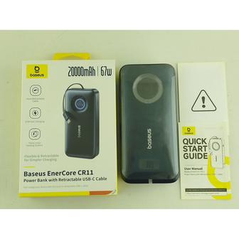 Батарея універсальна Baseus EnerCore 20000mAh 67W USB-C Black (E0027H00)