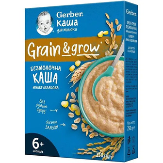 Каша Gerber мультизлакова суха безмолочна швидкорозчинна для дітей з 6 місяців 250 г