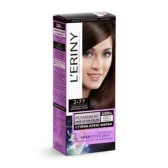 Стійка крем-фарба для волосся L'ERINY Permanent Hair Color Cream 2.77 Шоколадна глазур, 115 мл