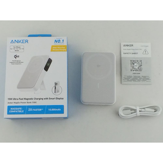 Батарея універсальна Anker 10000mAh MagGo Qi2/15W, PD, 27W, USB-C, white (A1654G21)