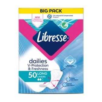 Щоденні прокладки Libresse Dailies V-Protection & Freshness Long поглинаючі, 50 шт