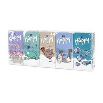 Паперові носові хустинки Bella Baby Happy 3-шарові, 9*10 шт