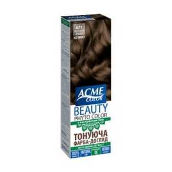 Тонувальна гель-фарба для волосся Acme Color Beauty Phyto Color, 671 Горіховий, 50 мл