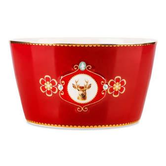 Миска PIP Studio LoveBirds Medal Deer темно-червона 15 см, шт