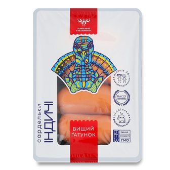 Сардельки Український МК Індичі в/ґ, 0.3кг