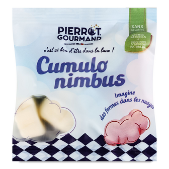 Цукерки Pierrot Gourmand Хмаринки фруктові жувальні, 21г