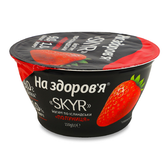 Йогурт На здоров'я Skyr по-ісландськи полуниця 1% стакан, 150г