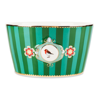 Миска PIP Studio LoveBirds Medal Stripes зелена 15 см, шт