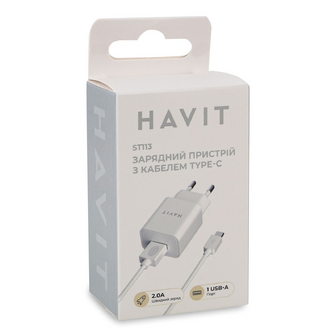 Пристрій зарядний Havit Type-C HV-ST113, шт
