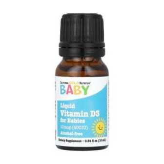 Дитячий вітамін Д3 California Gold Nutrition Baby D3 10 мкг (400 МО), в краплях, 10 мл