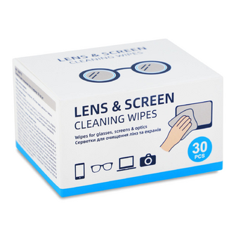 Серветка для очищення лінз та екранів, 30шт