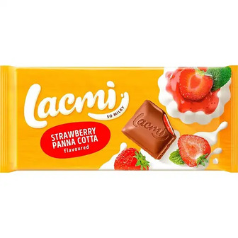 Шоколад молочний Roshen Lacmi полунична панакота 90 г (822444)
