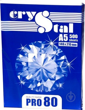 УЦЕНКА! Бумага офисная CRYSTAL A5 80 г/м белый 500 листов (УЦ №3733)