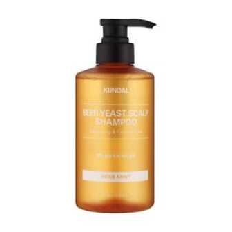 Пивний шампунь Kundal Beer Yeast Hair Loss Relief Shampoo Herb Mint для об'єму тонкого волосся, 500 мл