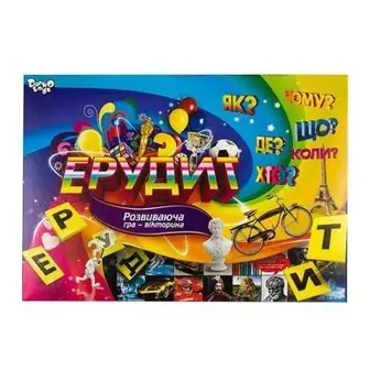 Настільна гра-вікторина "Ерудит" Danko Toys DTG26-U-UC українською мовою
