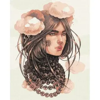 Картина за номерами "Хмарні думки" ©lesya_nedzelska_art Ідейка KHO4995-UC, 40х50 см
