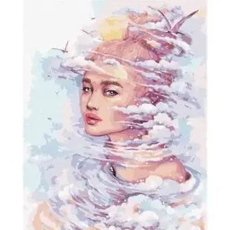Картина за номерами "Мрійливі думки" ©lesya_nedzelska_art Ідейка KHO4972-UC, 40х50 см