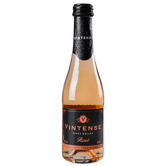 Вино ігристе Vintense Fines Bulles Rose безалкогольне, 0,2 л, 0% (654444)