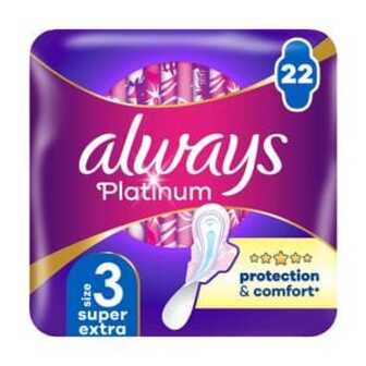 Гігієнічні прокладки Always Platinum Super Extra, розмір 3, 22 шт