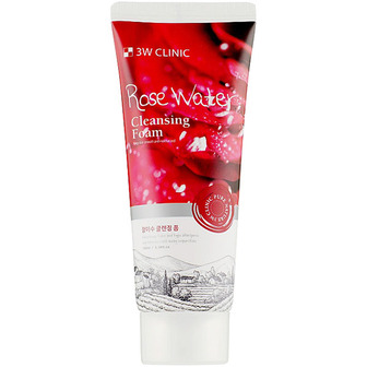 3W Clinic Cleansing Foam Rose Water - Пінка для вмивання з рожевою водою